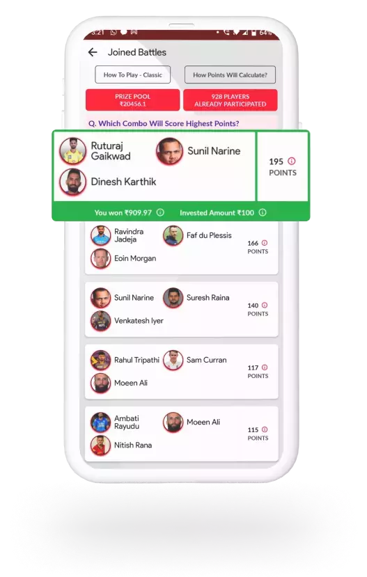 Fantacy Cricket App